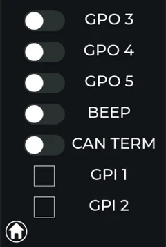 TapCAN demo gpio screen